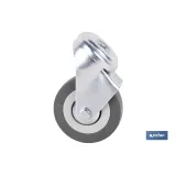 RUEDA GOMA/GRIS PASANTE Ø65X21MM