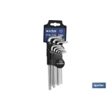 JGO 9 LLAVES ACODADAS TORX (T-10 - T-50)