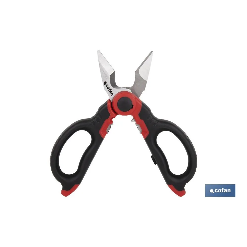 TIJERAS ELECTRICISTA PROFESIONAL 160mm (pelacables/crimpar)