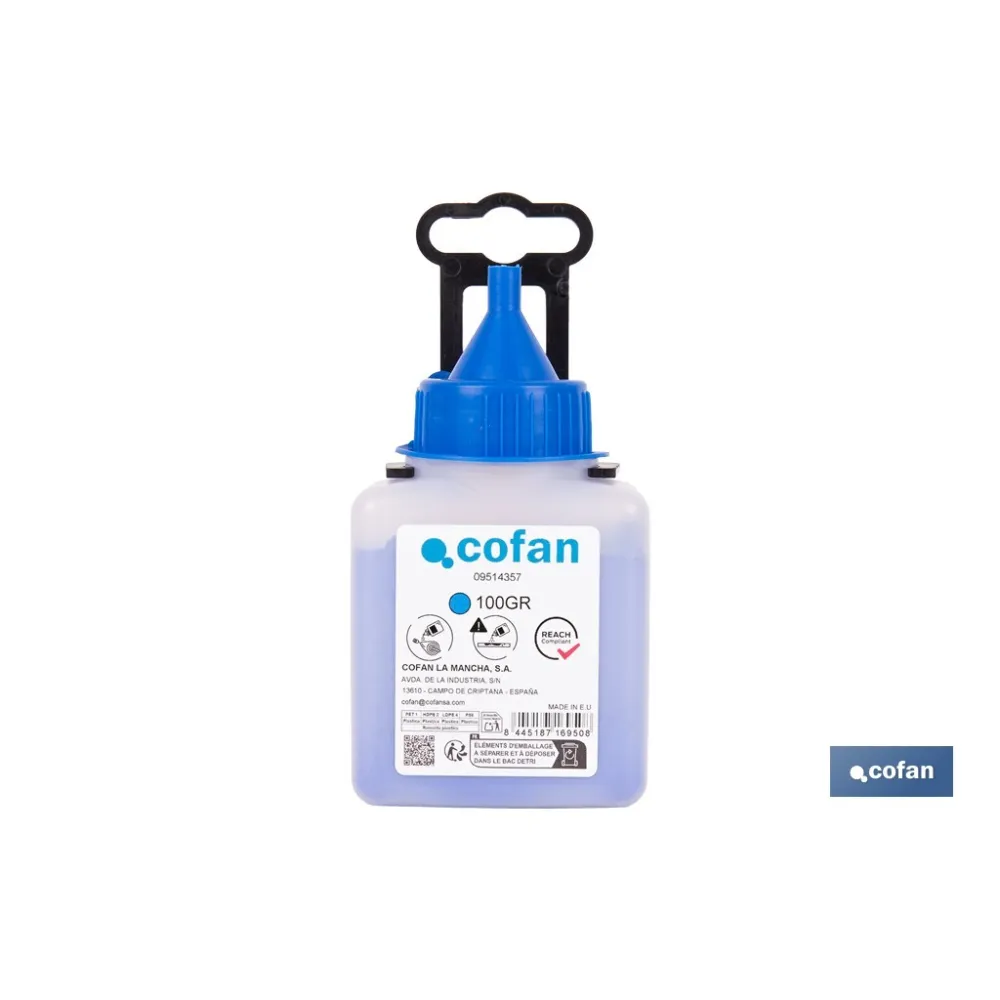 FRASCO DE POLVO AZUL 100 GRS