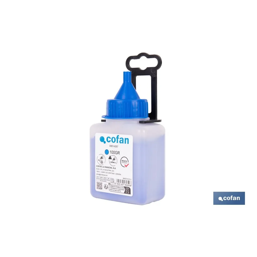 FRASCO DE POLVO AZUL 100 GRS
