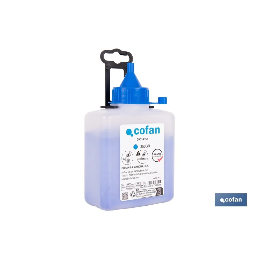 FRASCO DE POLVO AZUL 250 GRS