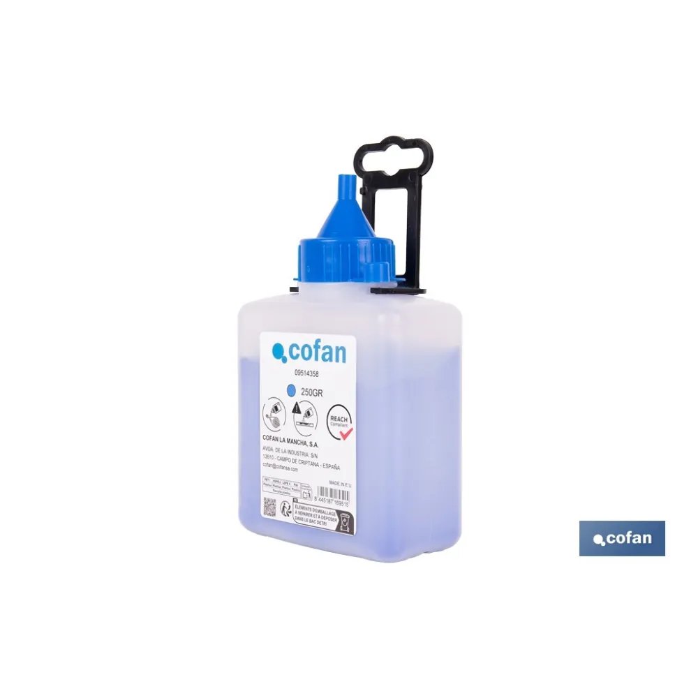 FRASCO DE POLVO AZUL 250 GRS