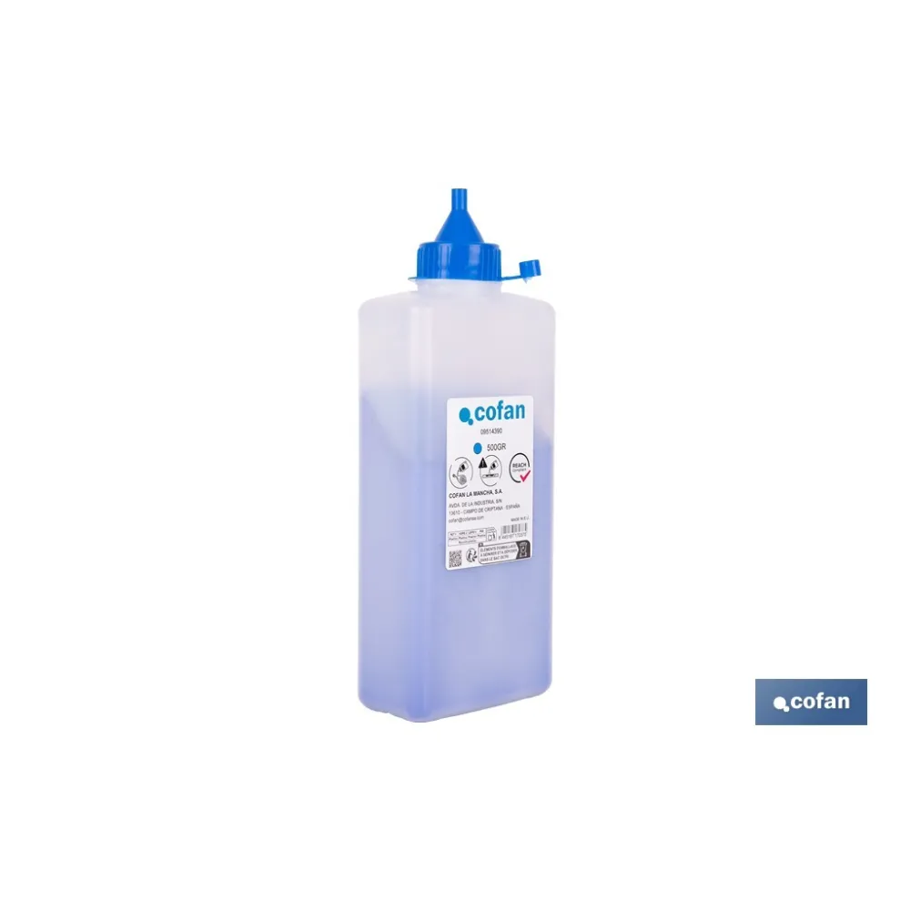 FRASCO DE POLVO AZUL 500 GRS