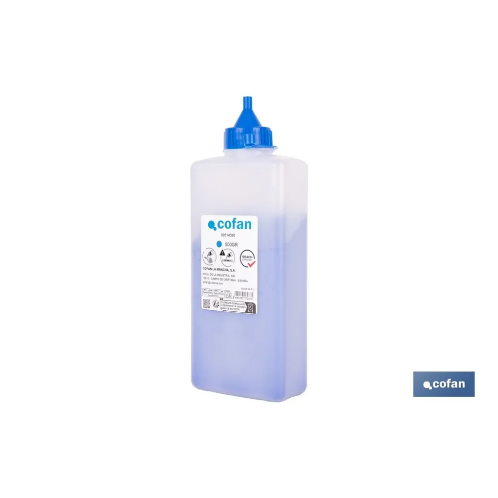 FRASCO DE POLVO AZUL 500 GRS