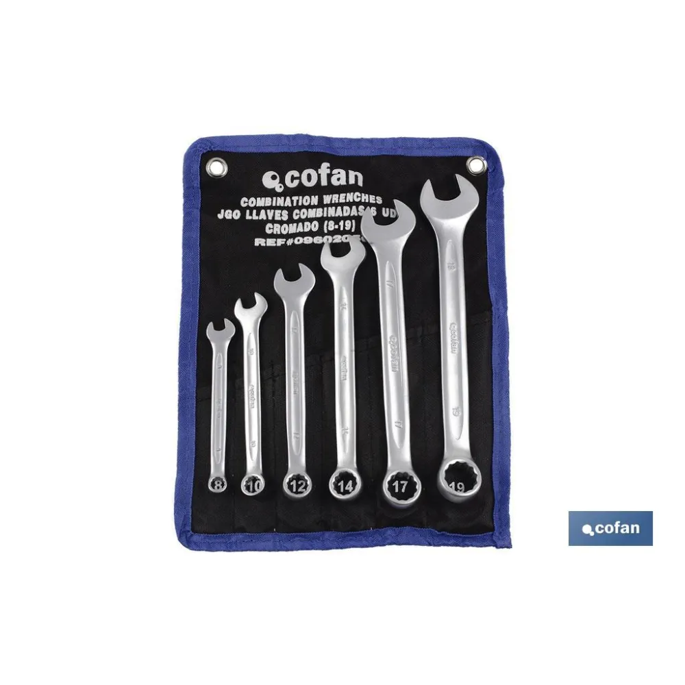 SET 10 PCS LLAVES COMBINADAS DE 8 A 22