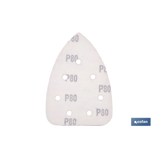 HOJA DE LIJADO LIJADORA MOUSE 7 AGUJEROS 100 X 140 MM G 80