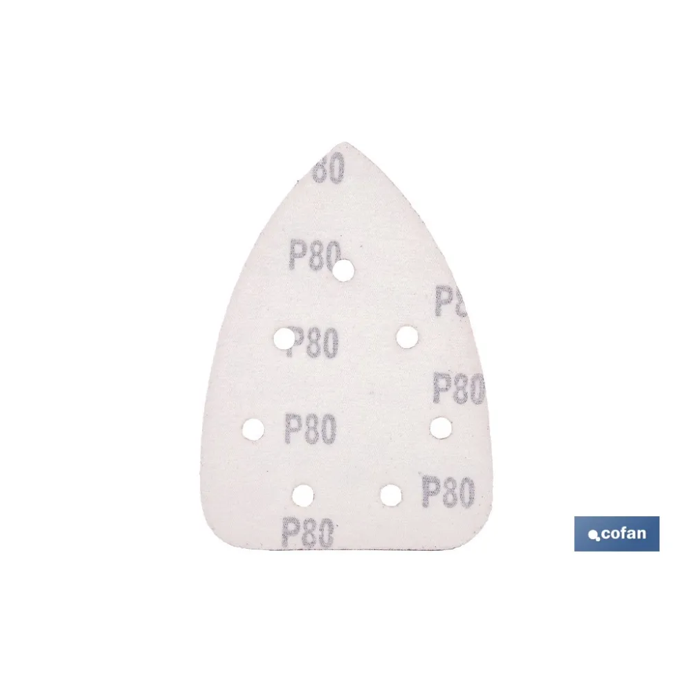 HOJA DE LIJADO LIJADORA MOUSE 7 AGUJEROS 100 X 140 MM G 80
