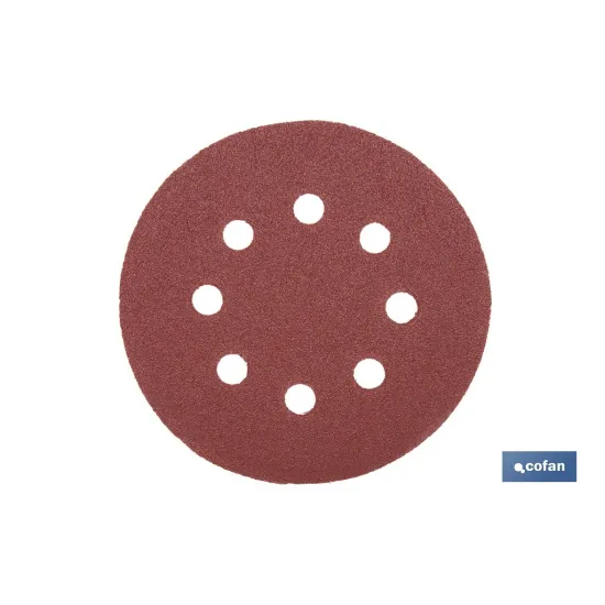 HOJA DE LIJADO LIJADORA ORBITAL 8 AGUJEROS Ø125 MM G 80