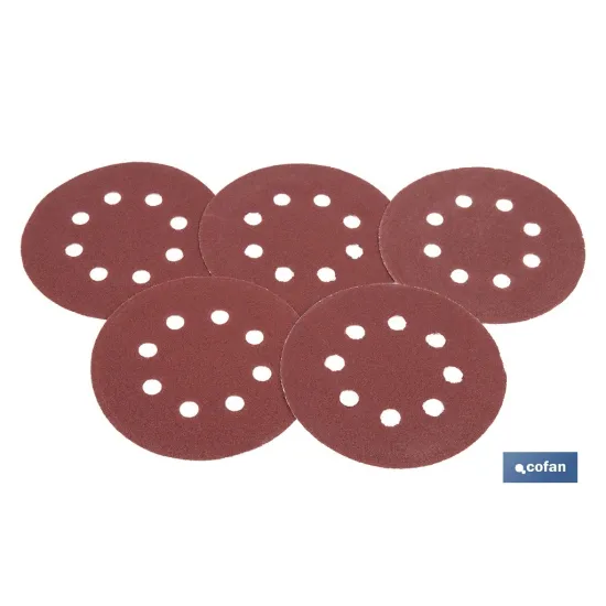 HOJA DE LIJADO LIJADORA ORBITAL 8 AGUJEROS Ø125 MM G 80