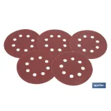 HOJA DE LIJADO LIJADORA ORBITAL 8 AGUJEROS Ø125 MM G 80