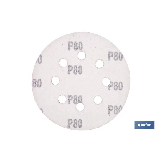 HOJA DE LIJADO LIJADORA ORBITAL 8 AGUJEROS Ø125 MM G 80