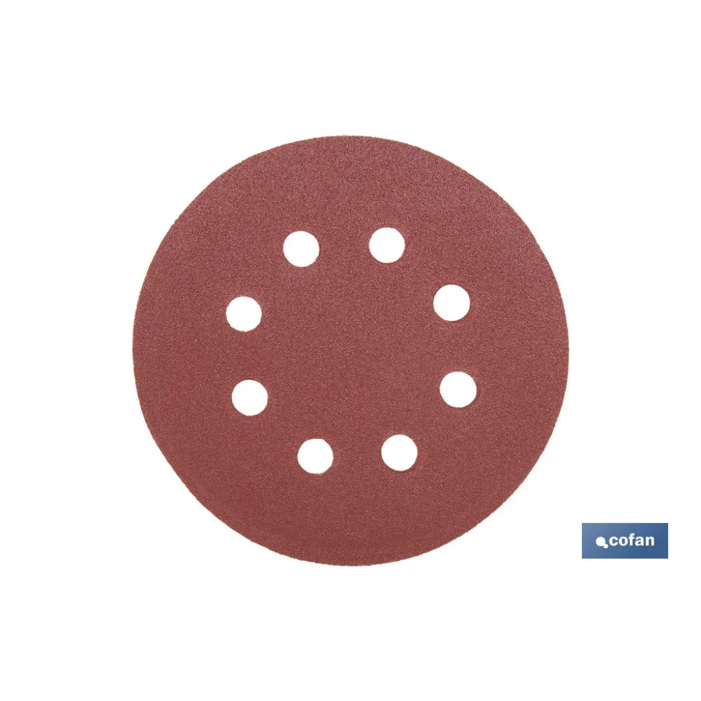 HOJA DE LIJADO LIJADORA ORBITAL 8 AGUJEROS Ø125 MM G 120