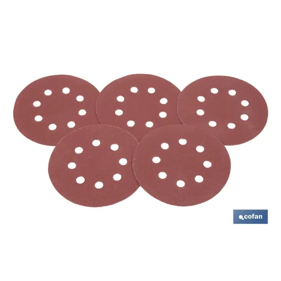 HOJA DE LIJADO LIJADORA ORBITAL 8 AGUJEROS Ø125 MM G 120
