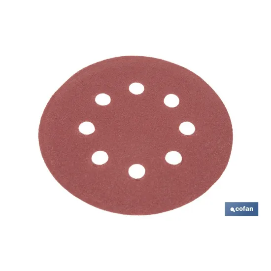 HOJA DE LIJADO LIJADORA ORBITAL 8 AGUJEROS Ø125 MM G 120