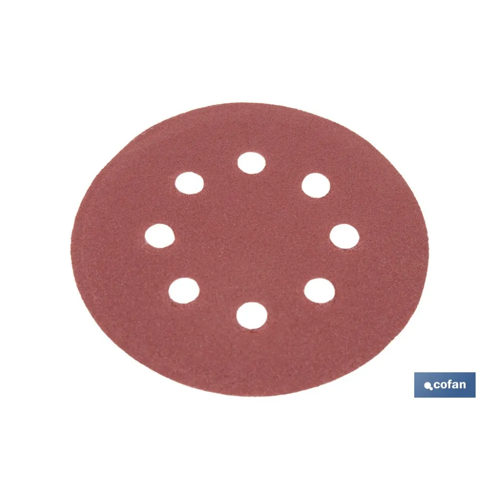 HOJA DE LIJADO LIJADORA ORBITAL 8 AGUJEROS Ø125 MM G 120