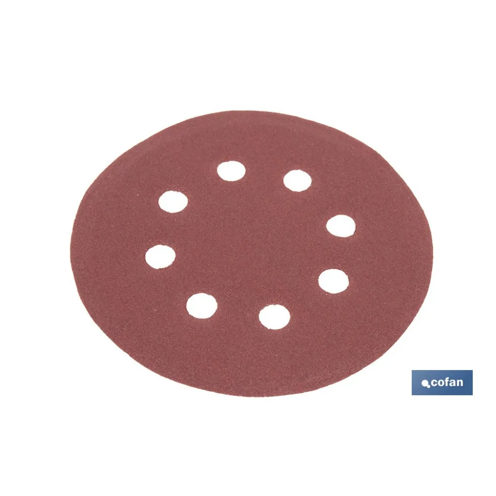 HOJA DE LIJADO LIJADORA ORBITAL 8 AGUJEROS Ø125 MM G 180