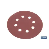 HOJA DE LIJADO LIJADORA ORBITAL 8 AGUJEROS Ø125 MM G 180