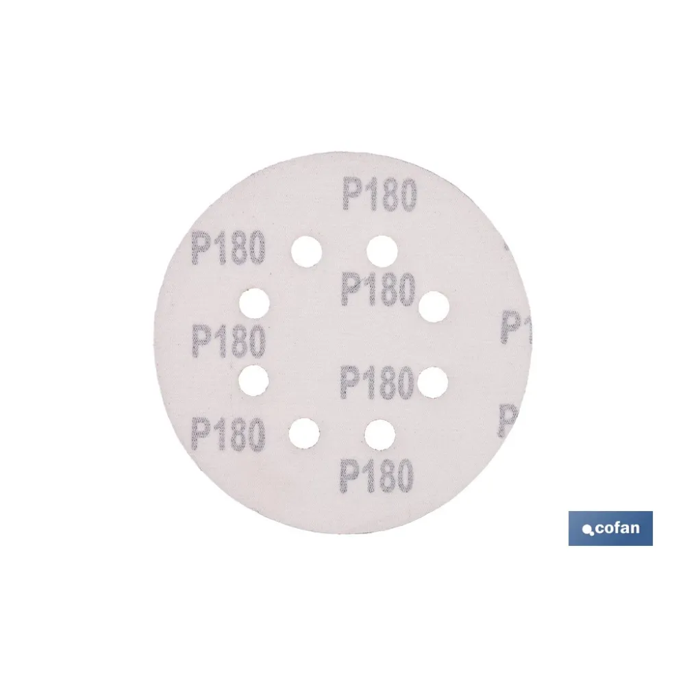 HOJA DE LIJADO LIJADORA ORBITAL 8 AGUJEROS Ø125 MM G 180