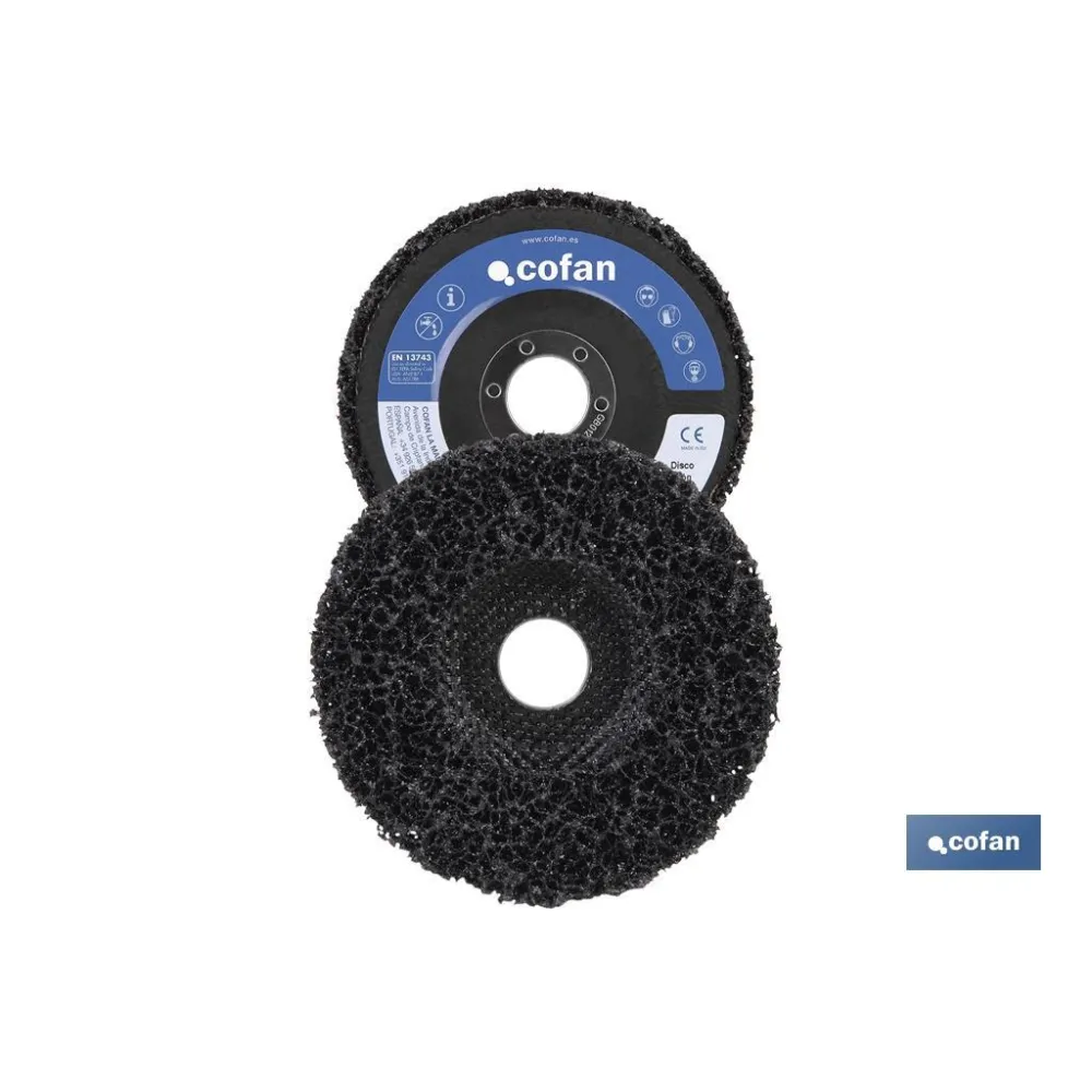 DISCO VELLON P/LIMPIEZA FIBRA-PLANO 115X22,2 Venta unitaria