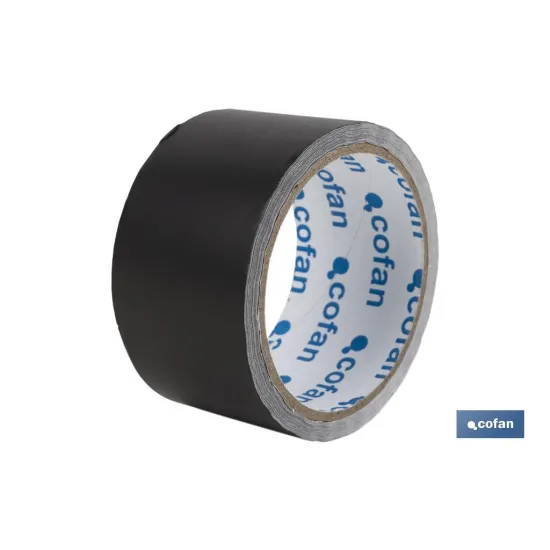 CINTA DE ALUMINIO NEGRA 30 MICRAS 50 MM X 10 M