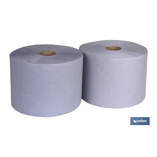 BOBINA INDUSTRIAL RECICLADA AZUL 250MTS (2 ROLLOS)