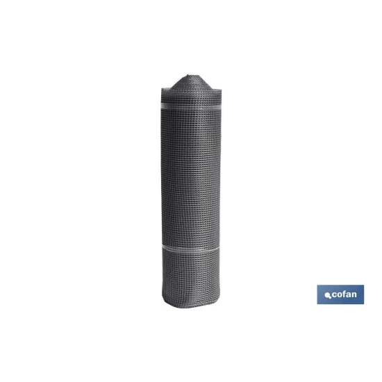 MALLA PLAST. CUADRADA JARDIN 10mm GRIS PLATA 1x25m