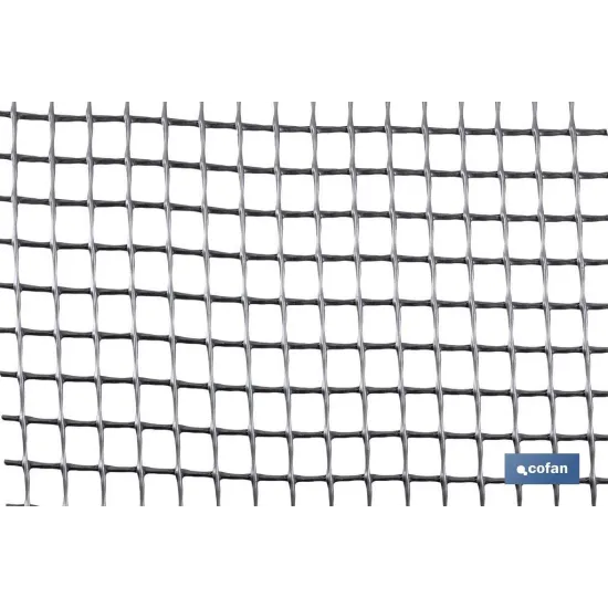 MALLA PLAST. CUADRADA JARDIN 10mm GRIS PLATA 1x25m