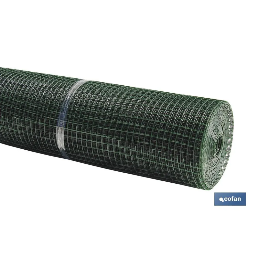 MALLA PLAST. CUADRADA JARDIN 20mm VERDE 1x25m