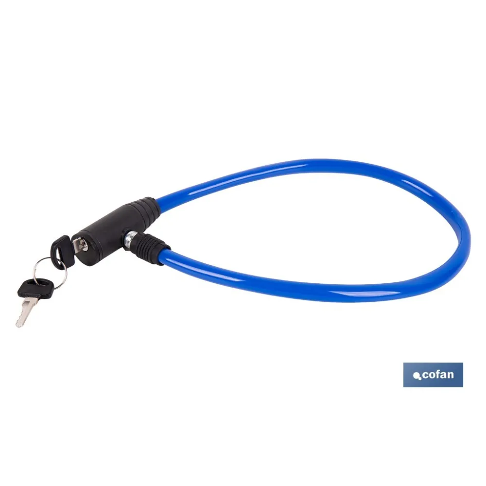CANDADO DE BICICLETA CON CABLE DE ACERO Ø5 MM 500 MM