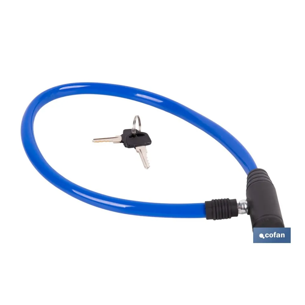 CANDADO DE BICICLETA CON CABLE DE ACERO Ø5 MM 500 MM