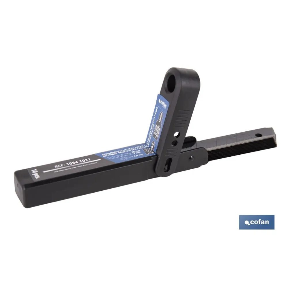 RECAMBIO 10 UDS. HOJA NEGRA SK2 65HRC PARA CÚTER 9 X 80 X 0,6 MM