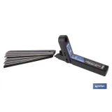 RECAMBIO 10 UDS. HOJA NEGRA SK2 65HRC PARA CÚTER 9 X 80 X 0,6 MM