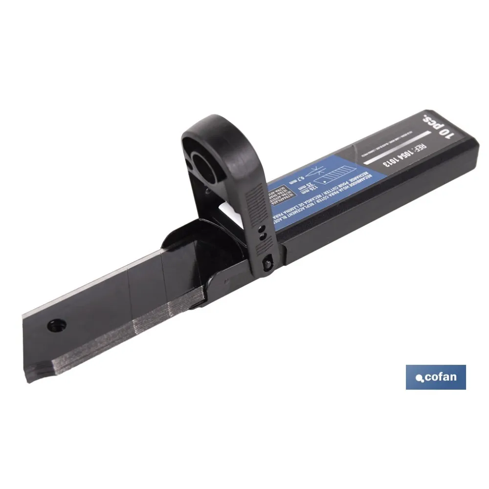 RECAMBIO 10 UDS. HOJA NEGRA SK2 65HRC PARA CÚTER 25 X 126 X 0,7 MM