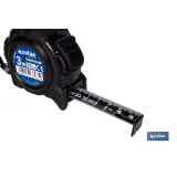 FLEXÓMETRO HOJA NEGRA DOBLE CARA 19 MM X 3 M