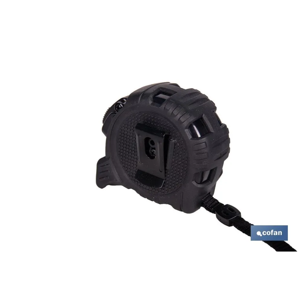 FLEXÓMETRO HOJA NEGRA DOBLE CARA 19 MM X 5 M