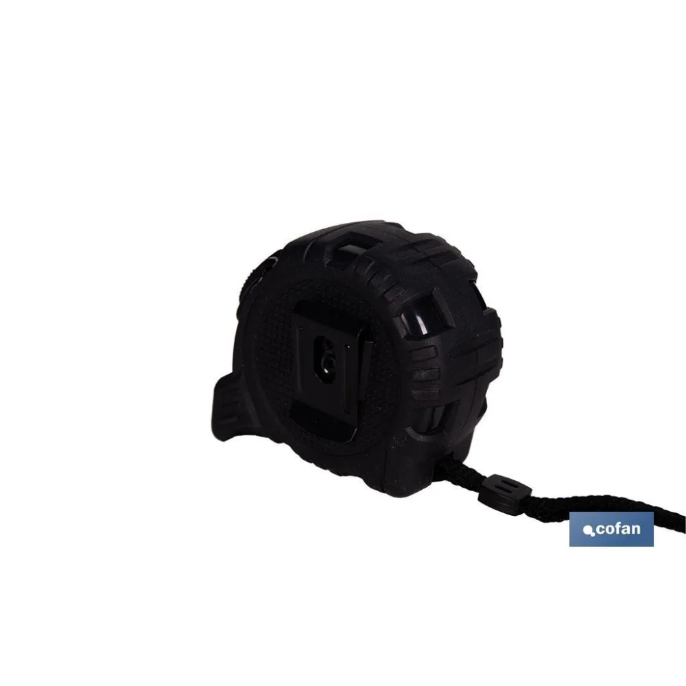 FLEXÓMETRO HOJA NEGRA DOBLE CARA 25 MM X 5 M