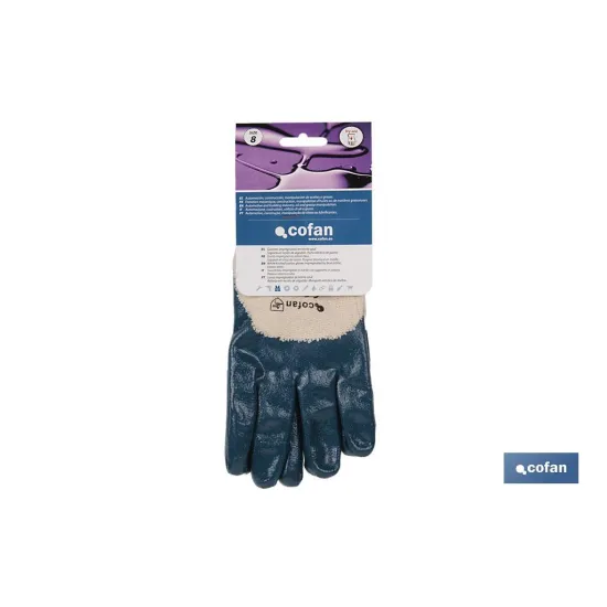 GUANTES NITRILO AZUL T-9