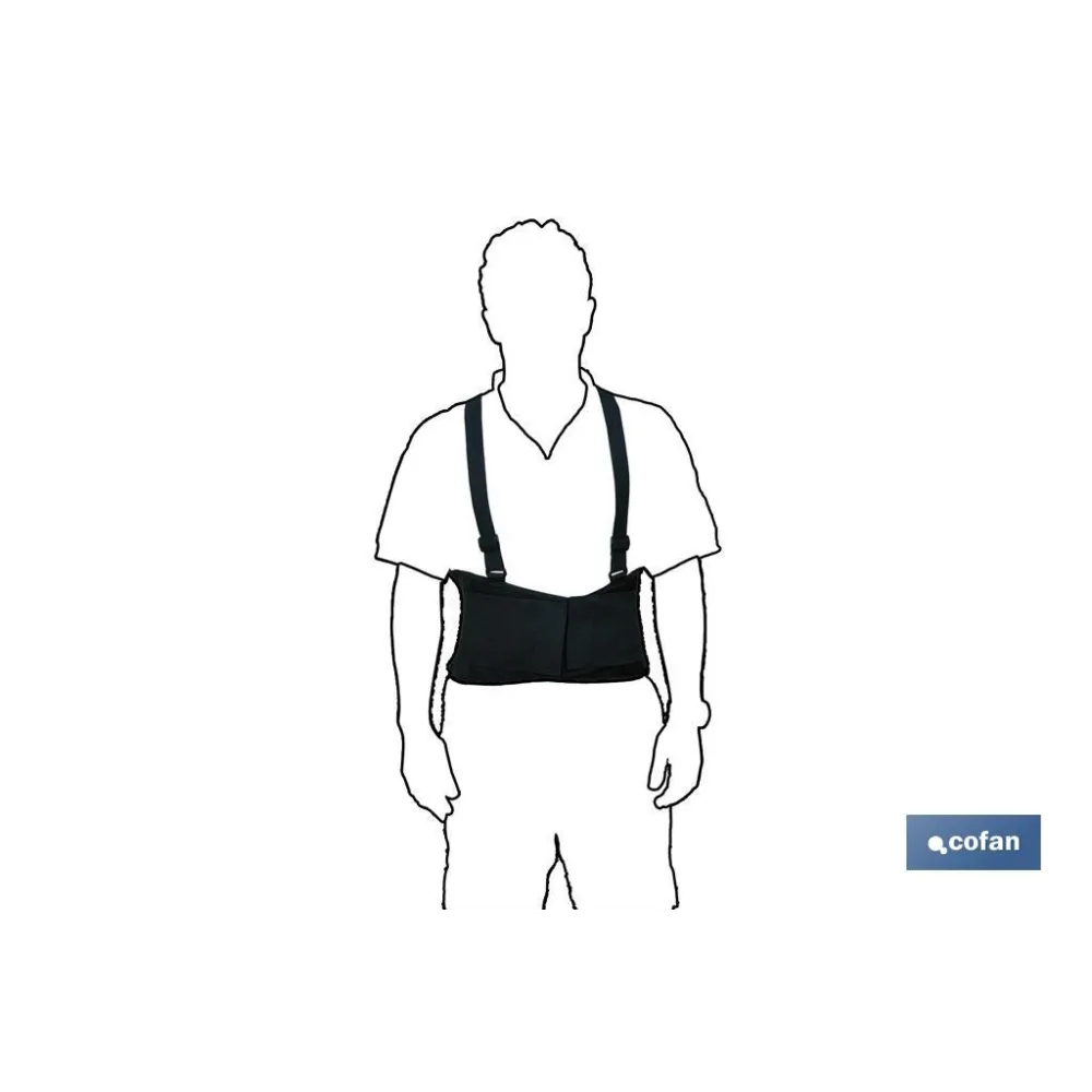 FAJA DE TRABAJO CON TIRANTES TALLA M