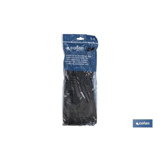 GUANTE NEGRO NEOPRENO 100% T 9