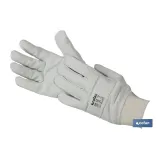 GUANTE AJUSTABLE DE PIEL DE FLOR VACUNO REFORZADO TALLA 9 VENTA UNITARIA