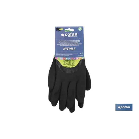 GUANTE IMPREG. NITRILO ESPUMA PROTECC. FRIO T-10 venta unitaria