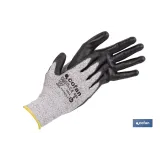 GUANTE ANTICORTE ULTRA LIGERO IMPREGNADO PU NEGRO T-7 VENTA UNITARIA