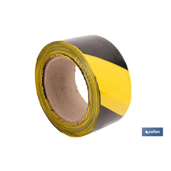 CINTA BALIZAM. AMARILLA/NEGRA 50MM X 100MTS