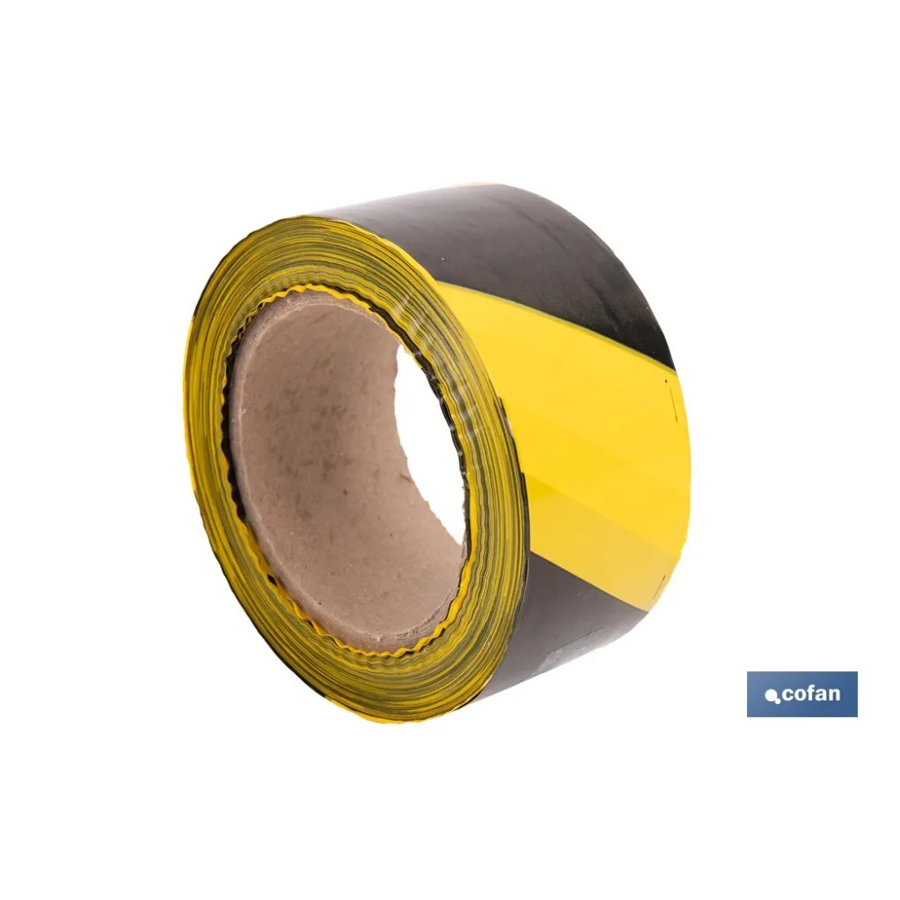 CINTA BALIZAM. AMARILLA/NEGRA 50MM X 100MTS