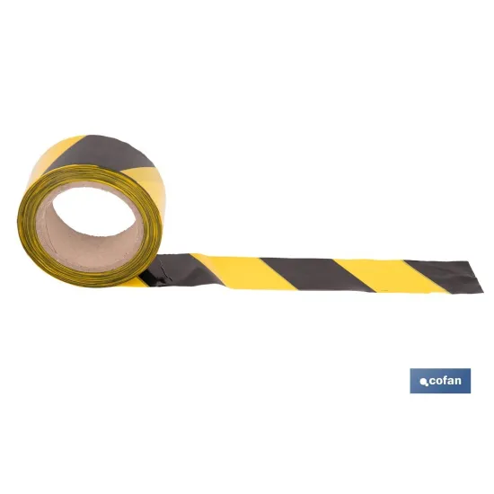 CINTA BALIZAM. AMARILLA/NEGRA 50MM X 100MTS