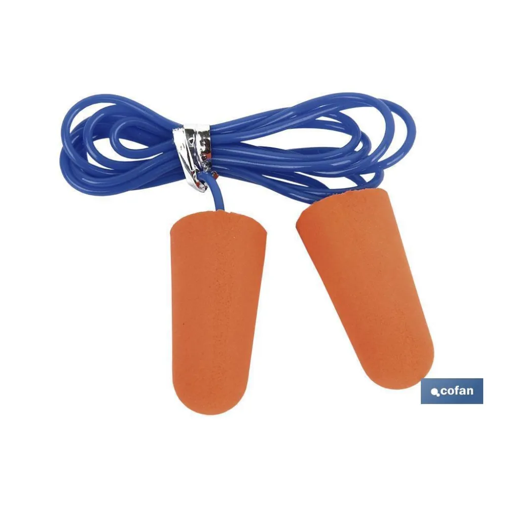 PACK 50 TAPONES (25 par) OIDOS C/CUERDA PU SNR36