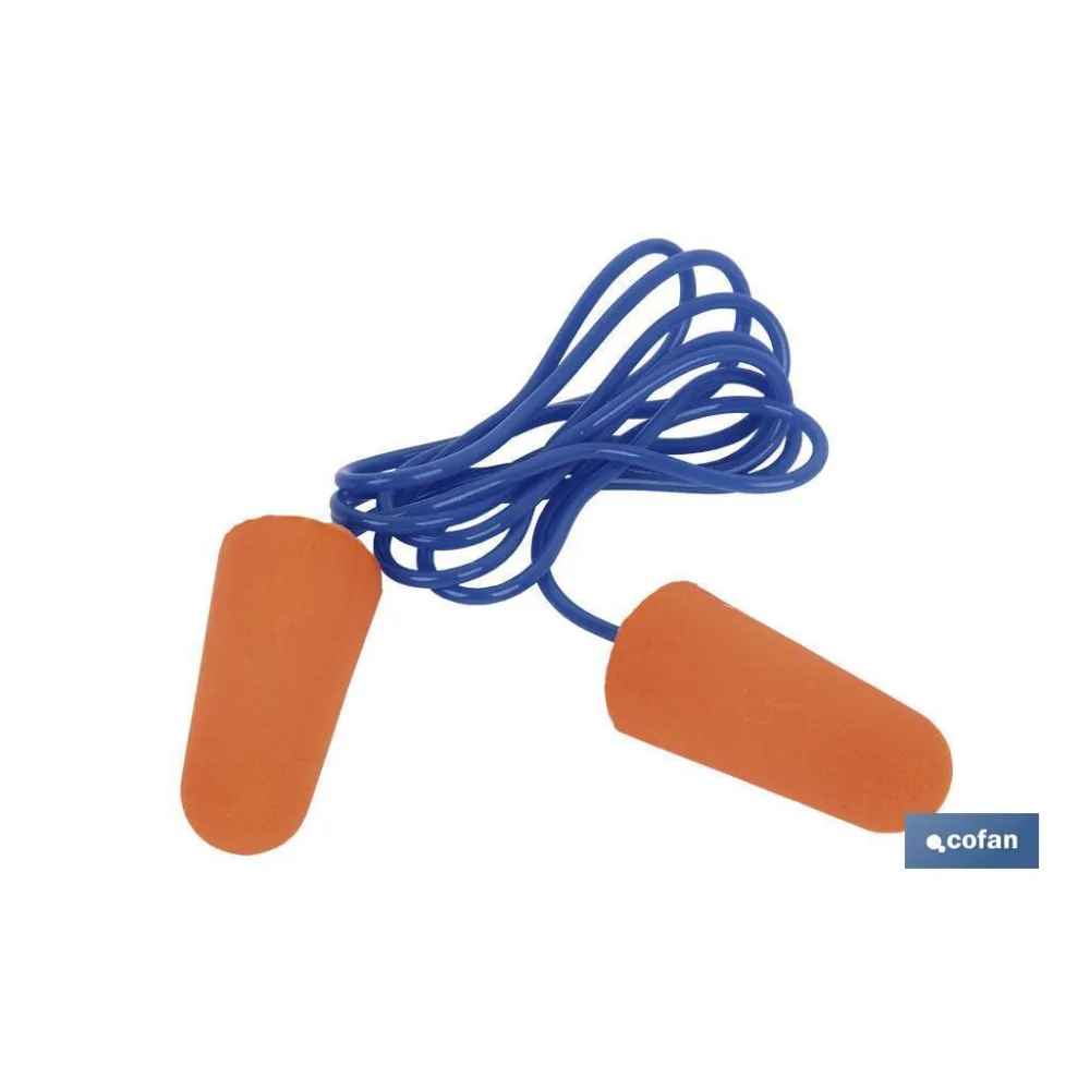 PACK 50 TAPONES (25 par) OIDOS C/CUERDA PU SNR36