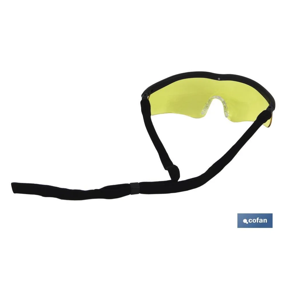 GAFAS SEGURIDAD SPORT AMBAR UV PROTECTION