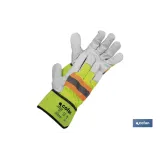 GUANTE VACUNO AMERICANO AMARILLO FLÚOR TALLA 11